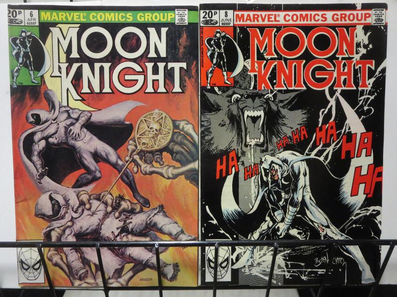 Moon Knight (Marvel 1980) #6 + 8 UK Edition Marc Spector Super-Investigator