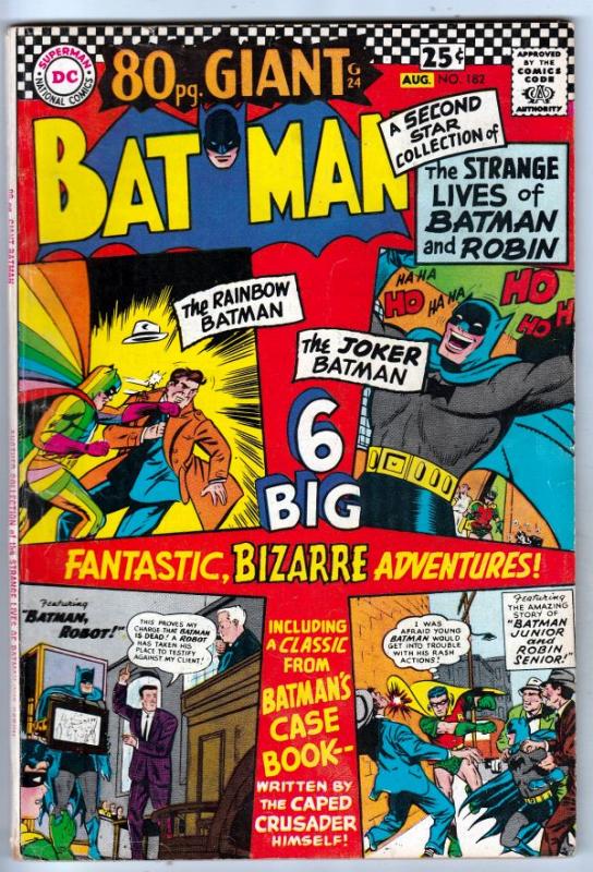 Batman #182 (Aug-66) FN/VF Mid-High-Grade Batman