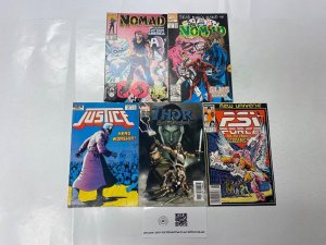 5 MARVEL comic books Nomad #4 6 Justice #19 Thor #6 Psi Force #8 76 KM20