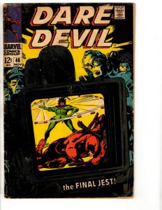 Daredevil # 46 GD/VG Marvel Comic Book Gladiator Owl Foggy Karen Kingpin RH2