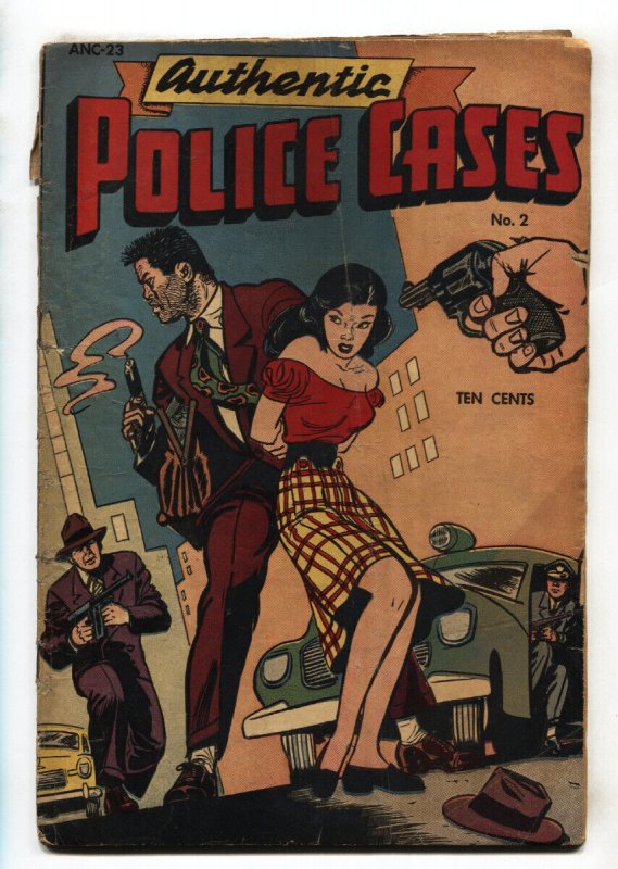 Authentic Police Cases #2 1948-Rare crime comic book-Golden-Age