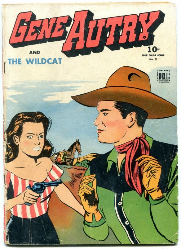 Gene Autry & the Wildcat- Four Color Comics #75 1945- F/G