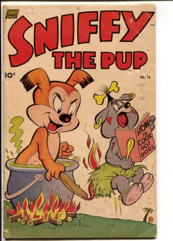 Sniffy The Pup #16 1953-cannibal cover-VG