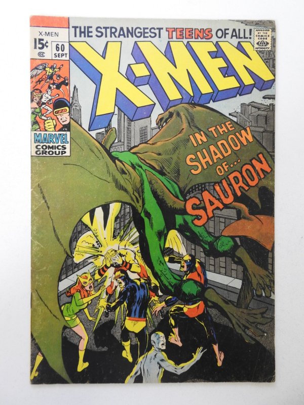 The X-Men #60 (1969) VG Condition centerfold detached top staple