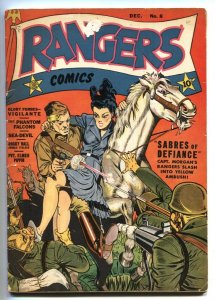 RANGERS #8 1942-FICTION HOUSE- WWII comic book-U.S. Rangers begin