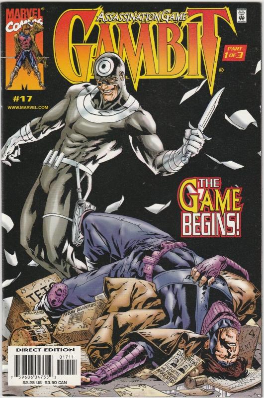 4 Gambit Marvel Comic Books # 1 8 17 23 X-Men Sabretooth Bullseye Ego AH3