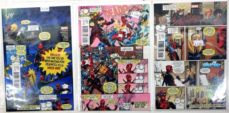 Deadpool Lot of 3 #16 B, 15 C, 19 B (2016) Marvel Comics Secret Var 1st Print