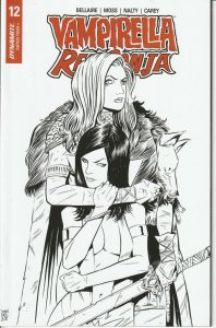 Vampirella Red Sonja #12 Cover H 15-copy B&W Dynamite Entertainment NM