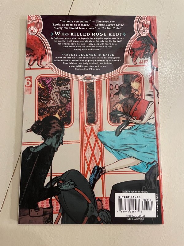 Fables Vol. # 1 TPB Graphic Novel DC Vertigo Comic Book Legends In Exile 2 J238