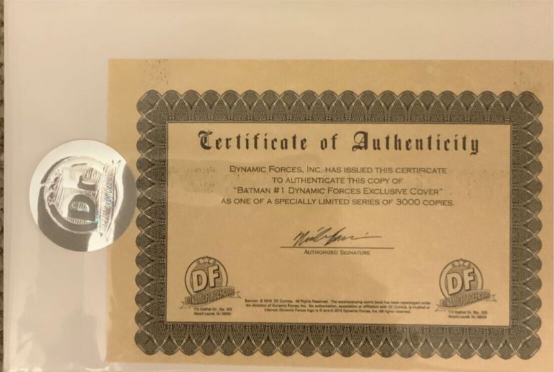 Batman #1 - Dynamic Forces Exclusive Jae Lee Color Variant Cover -W/COA.