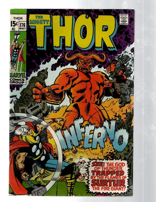 Mighty Thor # 176 VF Marvel Comic Book Loki Odin Asgard Sif Avengers Hulk RB8