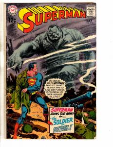 Superman # 216 VG DC Comic Book Giant Krypton Superboy Batman Flash Atom J249