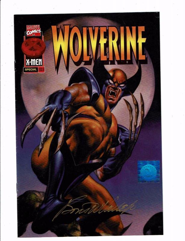 Wolverine # 102.5 VF Wizard Promo Variant SIGNED By Boris Vallejo WITH COA J121