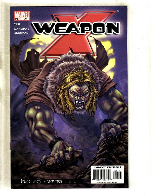 12 Weapon X Marvel Comic Books # 17 18 19 20 21 22 23 24 25 26 27 28 X-Men CJ6