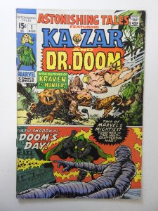 Astonishing Tales #1 (1970) VG Condition centerfold detached bottom staple