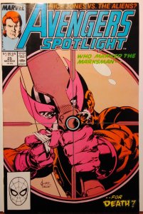 Avengers Spotlight #25 Direct Edition (1989) Hawkeye