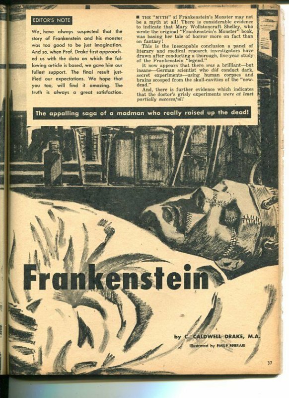 SPUR-APRIL 1959-FRANKENSTEIN-GOOD GIRL ART-DONNER PARTY-SPICY-good