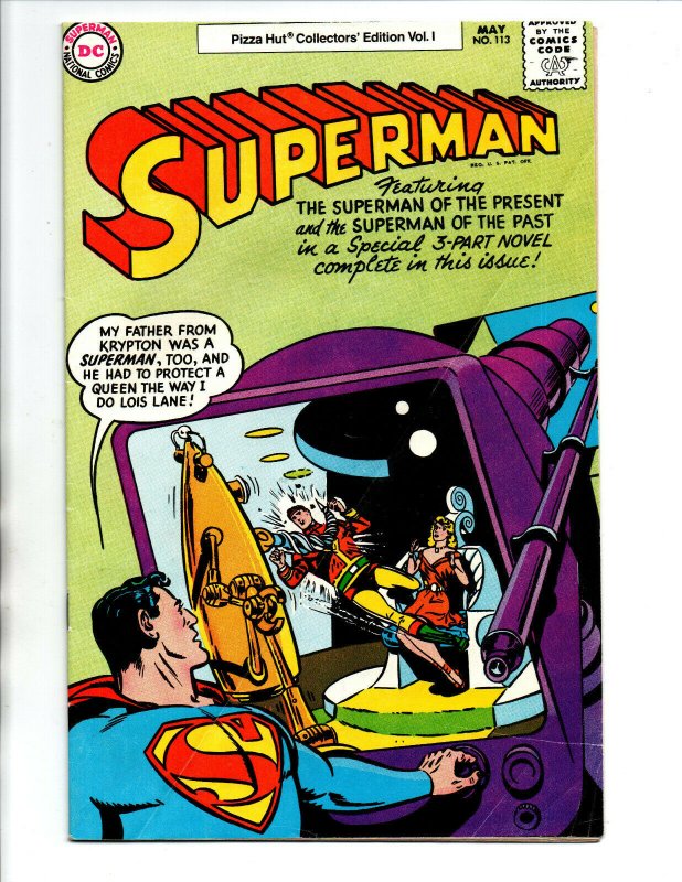 Superman #113 - Pizza Hut Promo Reprint - 1977 - FN