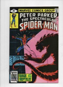 Peter Parker SPECTACULAR SPIDER-MAN #32 NM- Reptile Rage 1976 1979 more in store