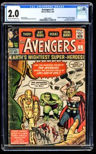 Avengers #1 (1963) CGC Graded 2.0 - 1st Avengers!