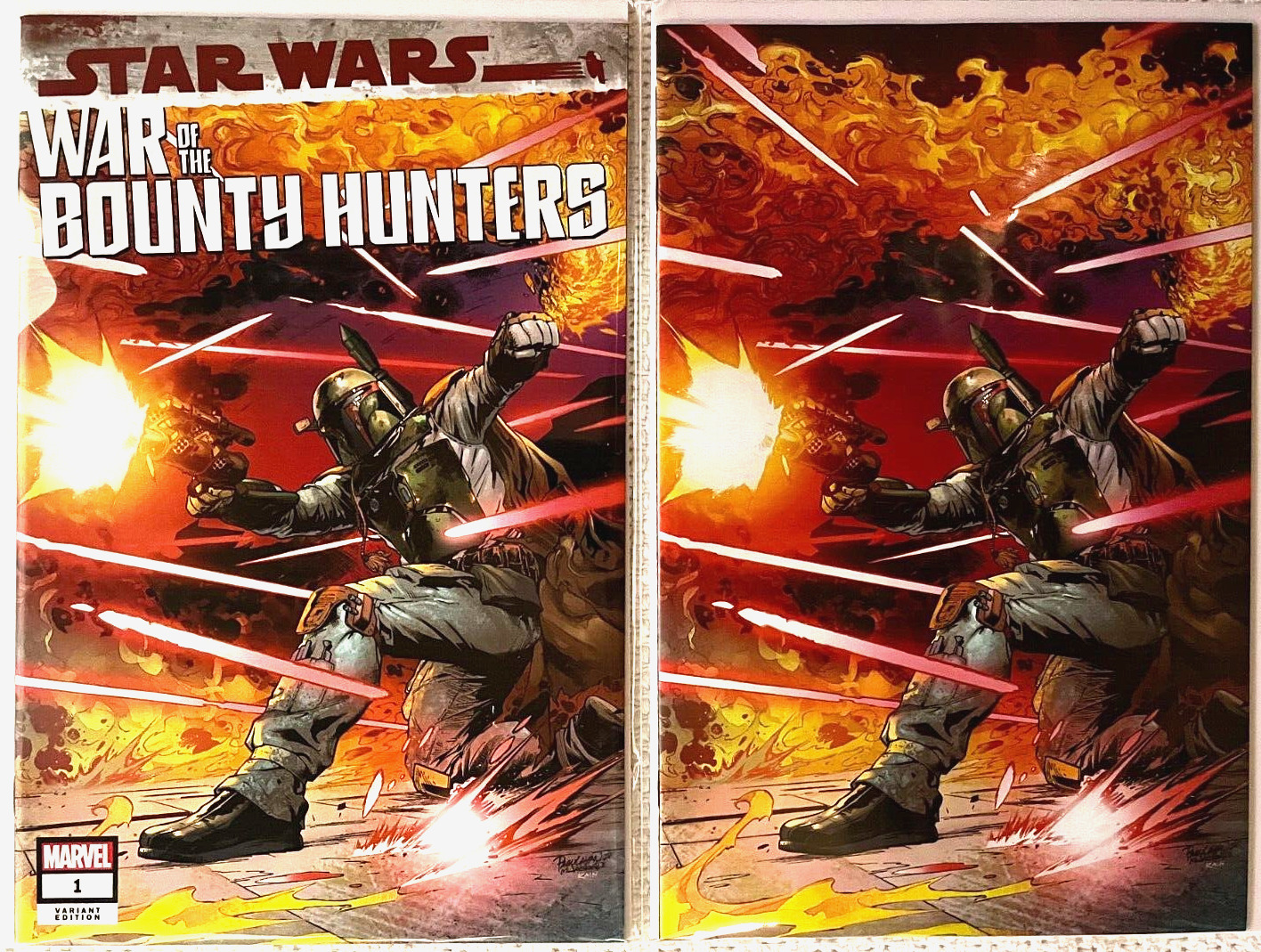 STAR WARS WAR OF BOUNTY HUNTERS #1 VIRGIN VARIANT SIGNED BY MICO SUAYAN WITH COA (SS 3)(SS8)
