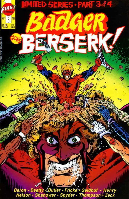 Badger Goes Berserk #3 VF; First | we combine shipping 