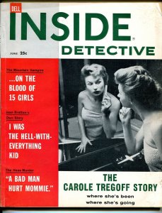 Inside Detective 6/1960-lurid pulp thrills-crime-terror-murder-vampires-FN