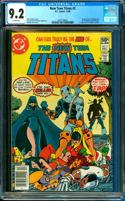 New Teen Titans #2 CGC Graded 9.2 1st appearance of Deathstroke