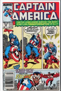Captain America #355 Newsstand Edition (1989) Captain America
