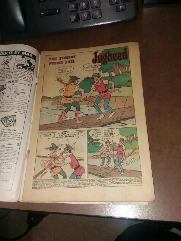 Archie's Pal Jughead #117 mlj comics 1965 Pizza cover Teen Humor silver age