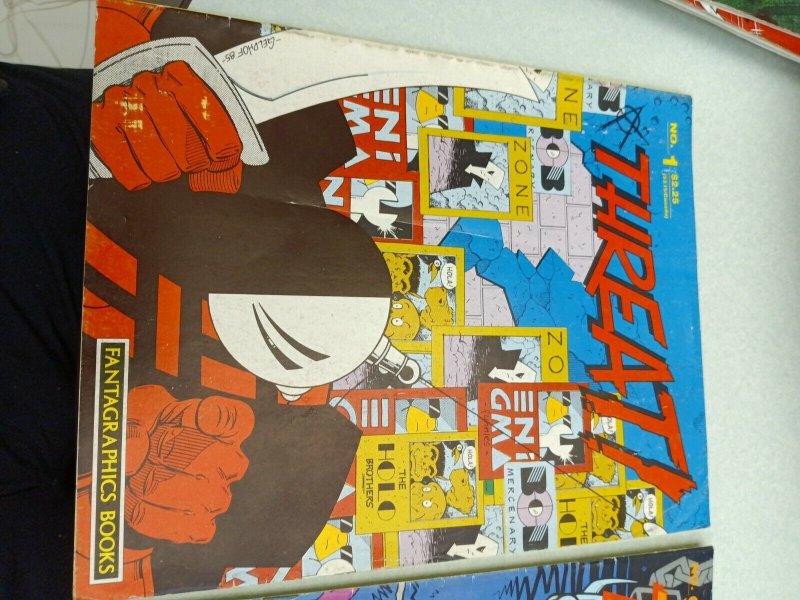 Fantagraphics THREAT! #1 &9 (1986) B&W, Jay Geldhof, Jim Rohn, Gary Fields