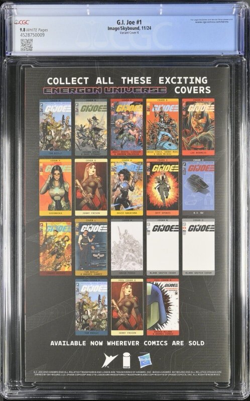 (2024) GI JOE #1 1:100 JONBOY MEYERS FOIL VARIANT COVER CGC 9.8
