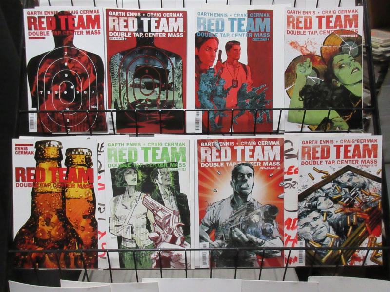 Red Team Double Tap, Center Mass (Dynamite 2007) Lot #1-6, 8, 9 Ennis Cermak