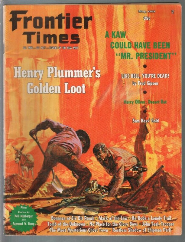 Frontier Times 5/1965-Western-Henry Plummer-Sam Bass-VG