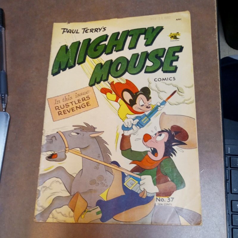 1953 St. Johns Mighty Mouse 37 golden age funny animal superhero precode cartoon
