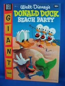 DELL GIANT DONALD DUCK BEACH PARTY 2 VF+ 1955 Squarebound Giant