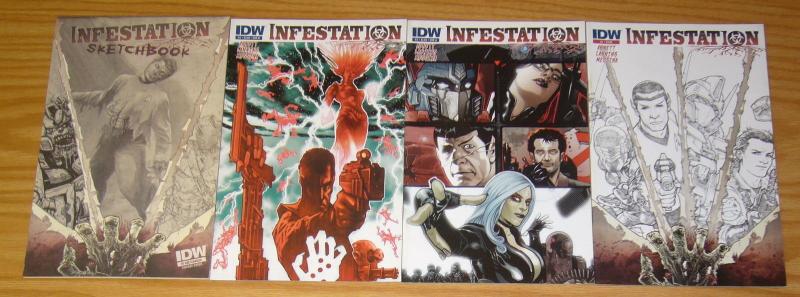 Infestation #1-2 VF/NM complete series + variant + sketchbook - ghostbusters