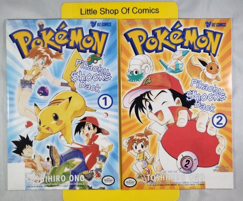 Pokemon Pikachu Shocks Back #1, #2, #3, #4 Set 1-4 1999 Viz Comics