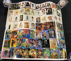 STAR WARS GALAXY CARDS 1993 UNCUT SHEET