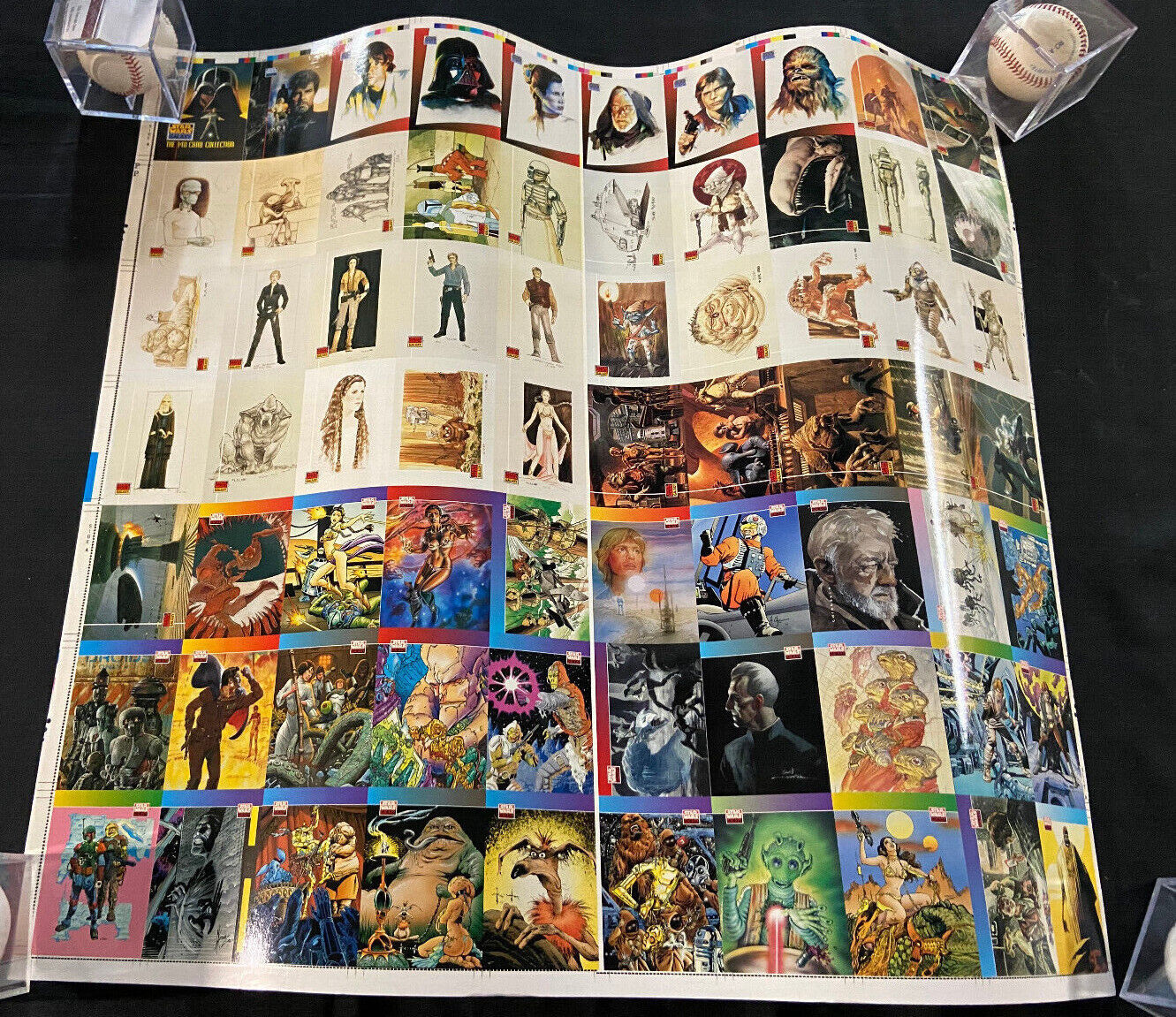 Star Wars Galaxy Cards 1993 Uncut Sheet Comic Collectibles Trading
