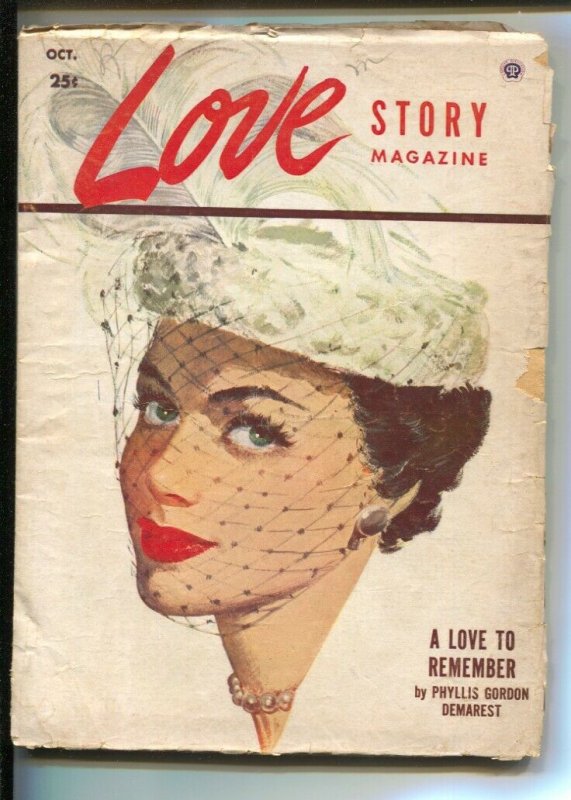 Love Story #4 12/1952--Pin-up girl portrait cover-Editor Peggy Graves-Helen E...