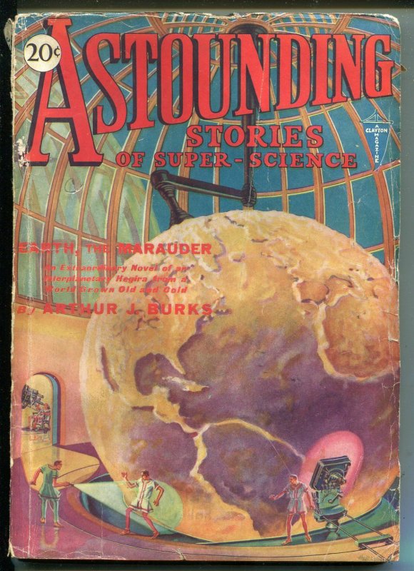 ASTOUNDING STORIES 07/1930-CLAYTON-RARE-SCI-FI PULP-UNIQUE COVER-vg