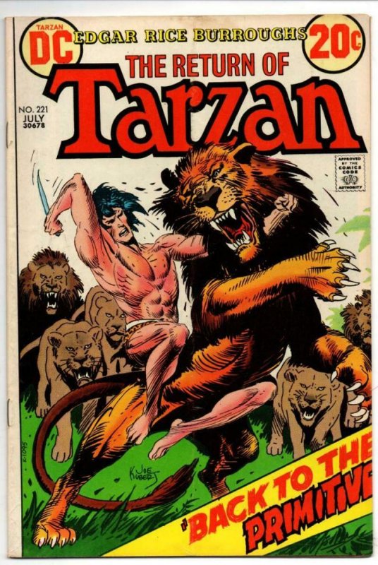 TARZAN of the APES #221, VG+, Edgar Rice Burroughs,  Joe Kubert, 1972 1973