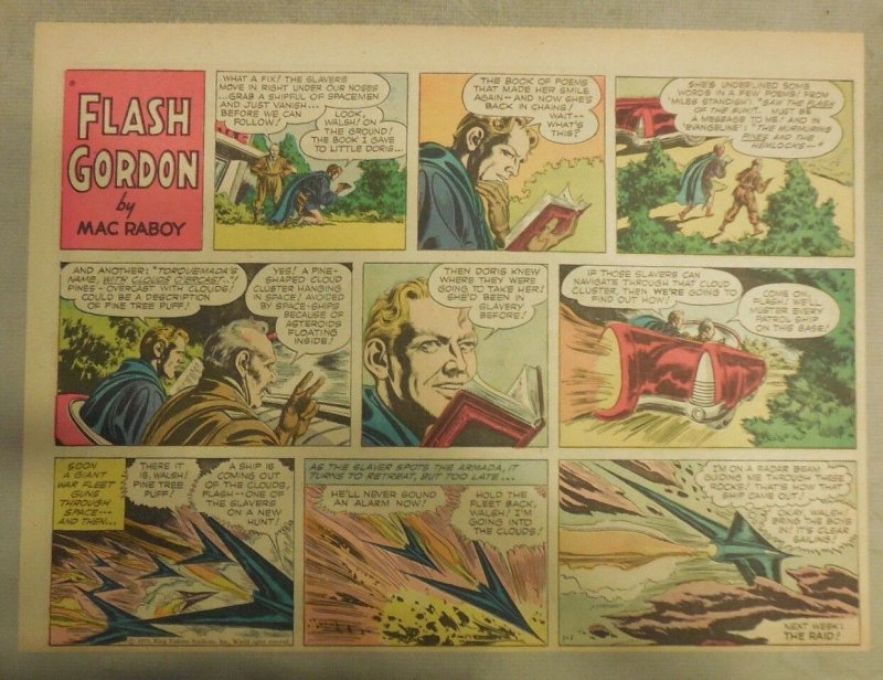 Flash Gordon Sunday Page by Mac Raboy from 1/1/1956 Half Page Size 