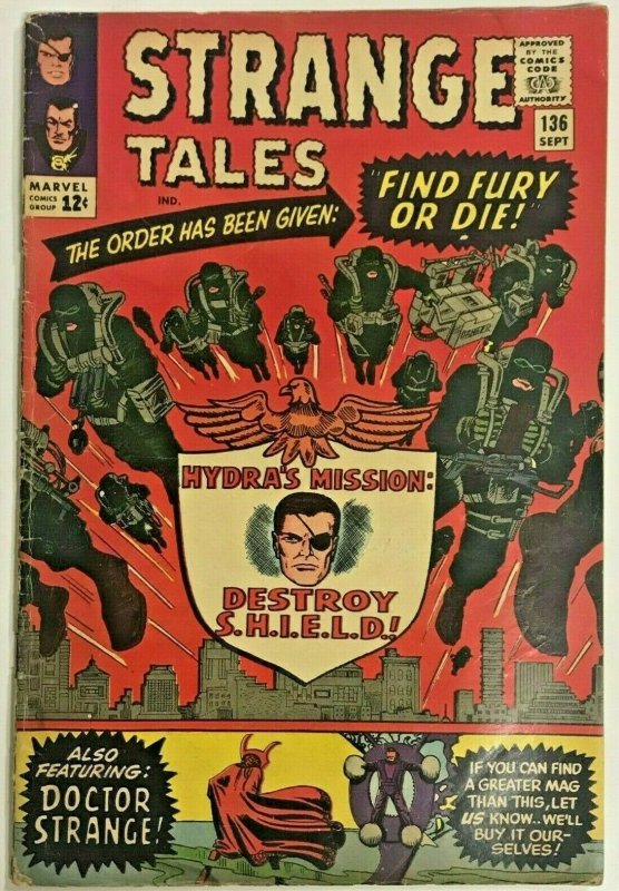 STRANGE TALES#136 VG+ 1965 MARVEL SILVER  AGE COMICS