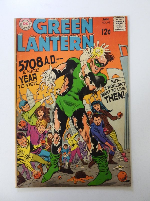 Green Lantern #66 (1969) VG+ condition stains front/back cover