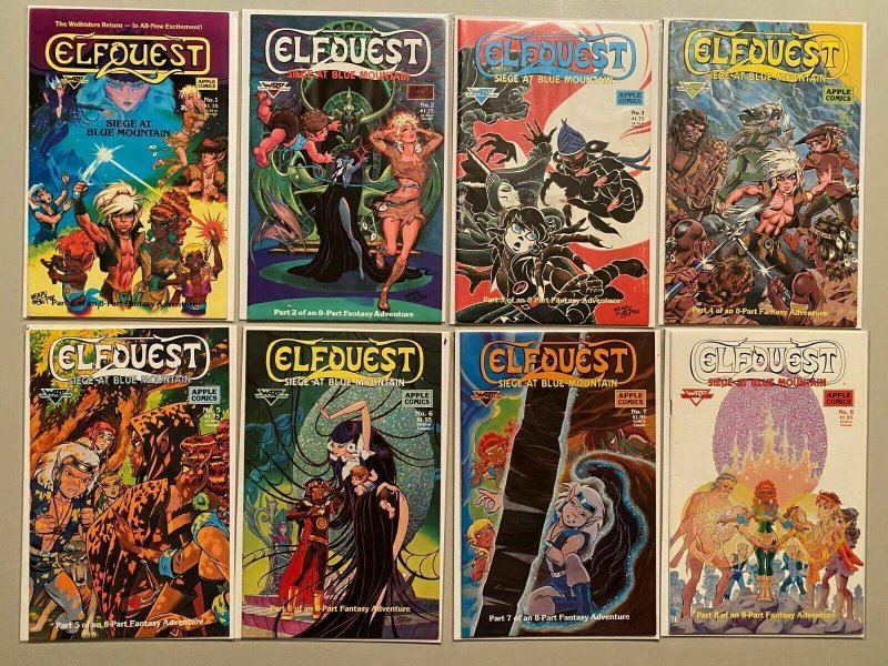 Elfquest Siege at Blue Mountain set:#1-8 WaRP 8 diff books 6.0 FN (1987-'88) 