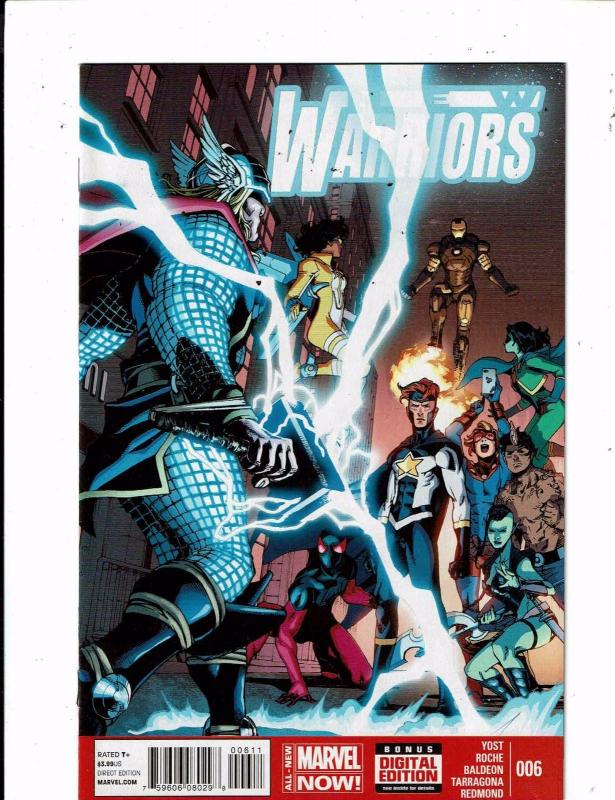 Lot of 6 New Warriors Marvel Comic Books #6 14 15 16 17 20 MS18