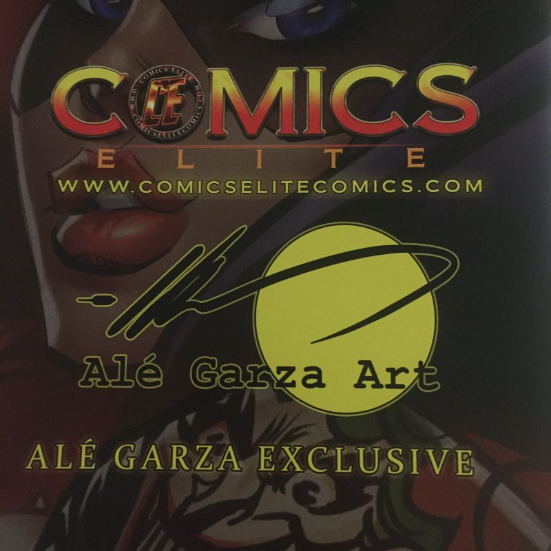 2022 Power Hour Ale Garza Art Exclusive Harley Quinn Closeup Topless Virgin