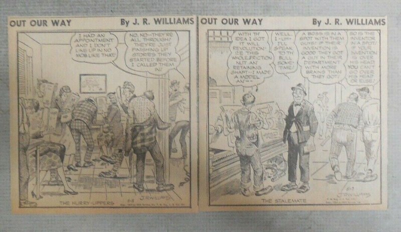 (92) Out Our Way by JR Williams Dailies from 1954-55 Size: 4 x 4.5 inches  